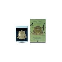 Jardin a Versailles Свеча 450 гр , черный стаканчик, золотой декор ВхШхД 16х10,5х10,5 см