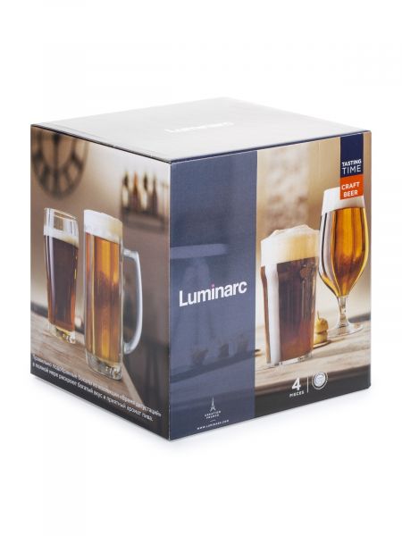 Набор стаканов ВРЕМЯ ДЕГУСТАЦИЙ КРАФТ БИР без декора 4шт LUMINARC