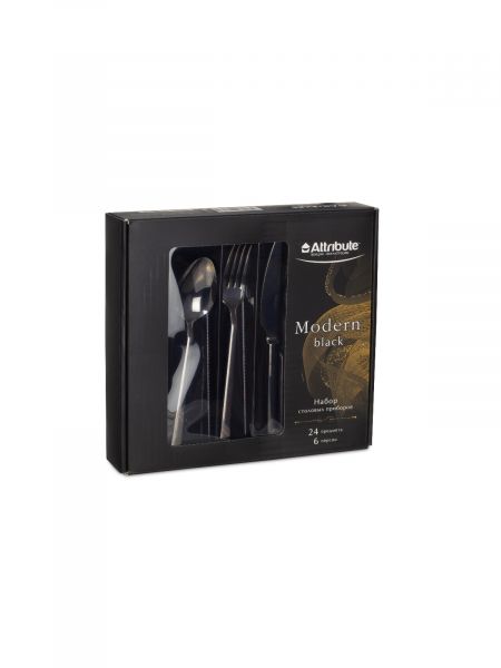 Набор столовых приборов MODERN BRONZE 24пр ATTRIBUTE