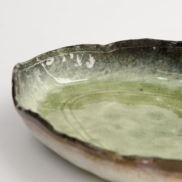 Тарелка Yamasaku Green Oblong 25.8x18.4x3.6 см, керамика TOKYO DESIGN