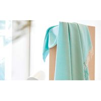 Плед PLUME CELADON бирюзовый 130/170 шерсть 52% акрил 48%, 110 г/м2