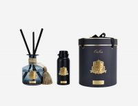 Диффузор CHATEAU BLONDE VANILLA, 500 мл золотой декор 12Х12Х31