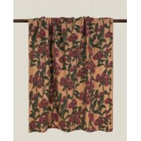 Плед OLD FLOWER BEIGE 150x190 см шерсть 55% полиэстер 45%, 1070г FRATI HOME