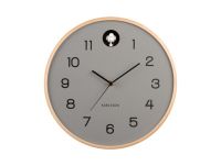 Часы настенные с кукушкой Karlsson CUCKOO, дерево береза, 31.6х31.5х6 см, батарейки 1x AA и 2x LR14C Present Time