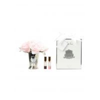 SEVEN ROSE French pink Букет роз цвет розовый , ваза металл, 2 спрея ВхШхД 21х17х17 см