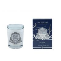 Свеча EAU DE VIE450 гр , белый стаканчик, серебряный декор, время горения 100