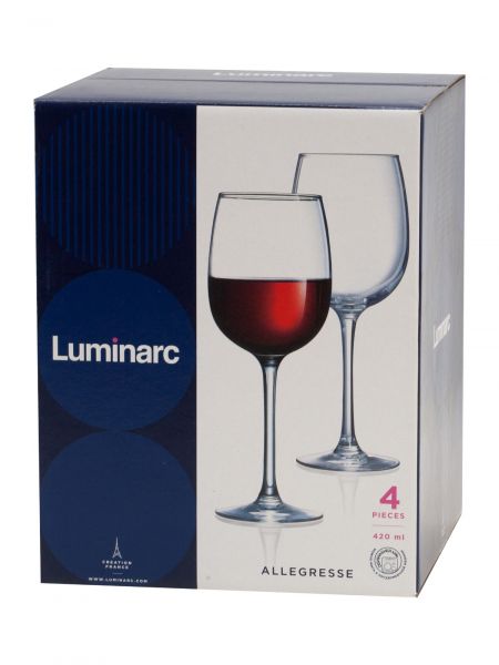 Набор бокалов для вина АЛЛЕГРЕСС 4шт 420мл LUMINARC