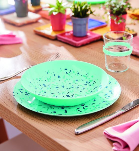 Тарелка обеденная ВЕНЕЦИЯ ТЮРКУАЗ 25см LUMINARC