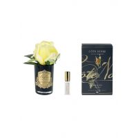 Бутон розы диффузор ROSE BUD yellow желтый, черная ваза, 1 спрей 5 мл