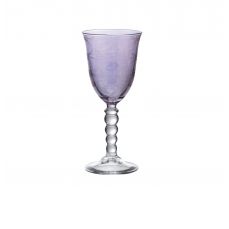 Набор бокалов Cre Art Perle Violet для вина 2шт, хрустальное стекло, 17.5 см