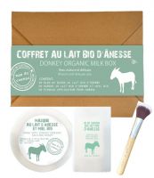 Набор Mas du Roseau COFFRET LAIT D'ANESSE 1 мыло твердое 130 гр, 1 мыло-маска для лица твердая 150 гр, кисточка для нанесения маски