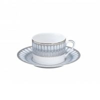 Чайная пара Deshoulieres ARCADES GRIS PLATINE, 160 мл, лиможский фарфор