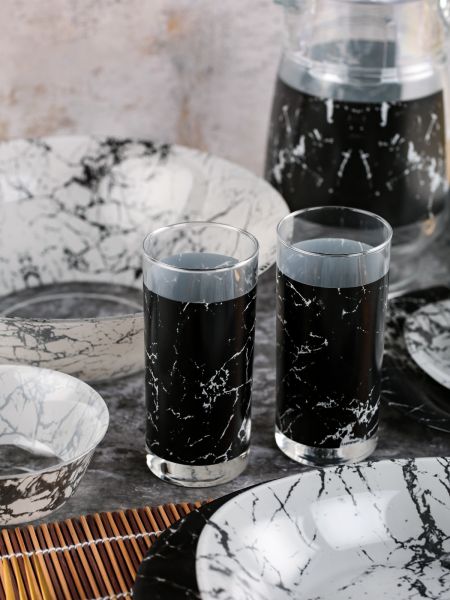 Набор столовый CARINA MARBLE BLACK 44 предмета LUMINARC