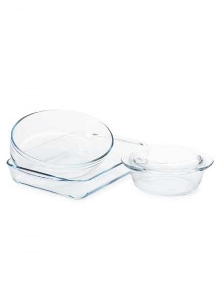 Набор CLASSIC 4пр (кастрюля 1.4л с крышкой, блюдо 35х22см прямоугольное, блюдо 30х21см овальное) PYREX
