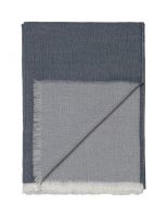 VENICE white/grey blue Плед 130/190 74% беби альпака 26% овечья шерсть 675 гр