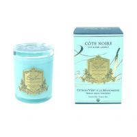 CITRON VERTСвеча 450 гр , бирюзовый стаканчик, золотой декор ВхШхД 16х10,5х10,5 см время горения