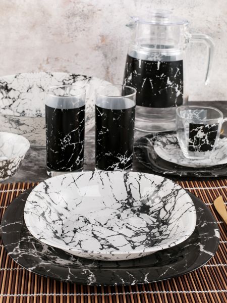 Набор столовый CARINA MARBLE BLACK 44 предмета LUMINARC