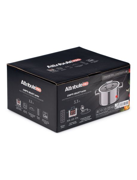 Кастрюля с крышкой CHEF`s SELECT 3.3л ATTRIBUTE