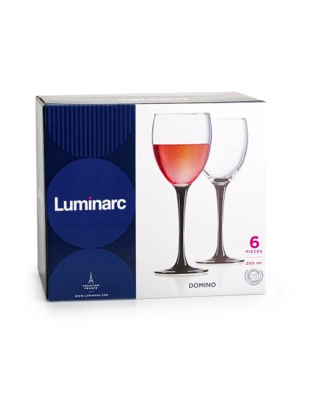 Набор бокалов для вина ДОМИНО 6шт 250мл LUMINARC