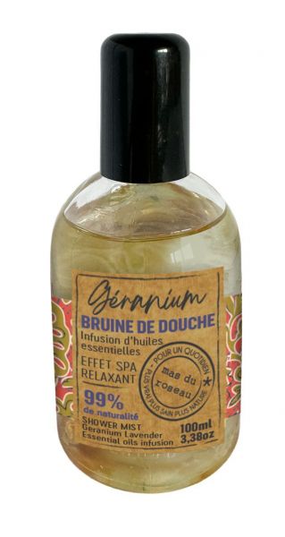 Спрей Mas du Roseau LAVANDE GERANIUM для ванной комнаты 100 мл эффект спа, аромат герань

