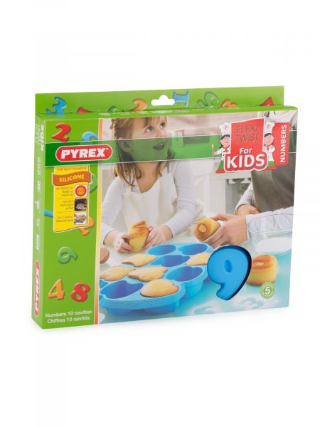 Форма для выпечки фигурная ЦИФРЫ 10 ячеек PYREX