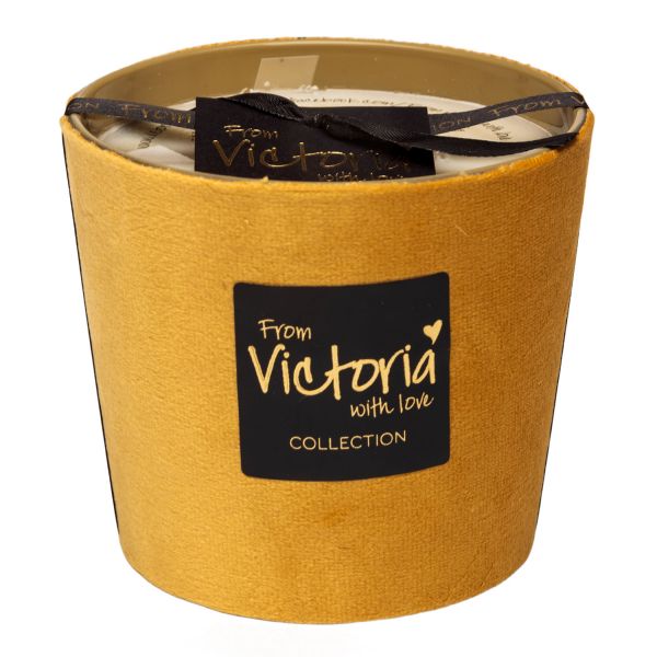 Свеча ароматическая Victoria with Love Velvet ochre 400гр