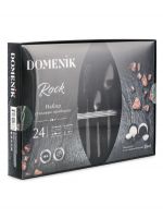Набор столовых приборов ROCK BLACK 24 предмета DOMENIK