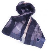 SILK Шаль , фиолетовая с кругами, 45/210 шелк