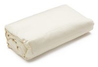 Простынь Blanc des Vosges на резинке 160x200 выс 30 naturel сливочный сатин 280TC