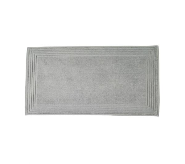 Коврик для ванной UNI SILVER 50x90 см серый,, хлопок 1000 гр/м2 Blanc des Vosges
