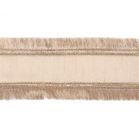 FRINGED EDGES RIBBON CRM/GLD Лента, край бахрома, кремовая с золотом шир 10см длина 5м