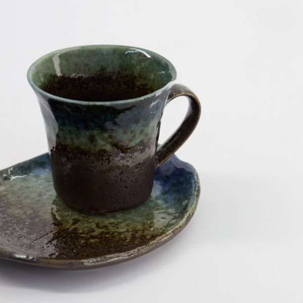 Чашка с блюдцем Mino Craft Seiun Blue 8.5x7.7 см,+13 см, фарфор TOKYO DESIGN