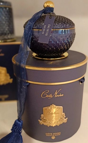 Navy Round Art Deco Свеча 300 гр, кисточка ароматизированная, спрей 5 мл для кисточки, соевый вос