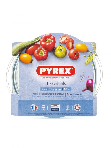 Кастрюля ESSENTIALS 3.2л 23см круглая с крышкой PYREX