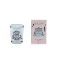 Свеча ROSE PETAL 450 гр , белый стаканчик, серебряный декор, время горения 100