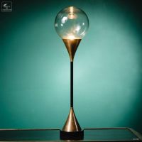 Ball lampЛампа настольная, диам 20 Н75 см, Е27, металл, стекло