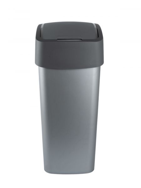 Контейнер для мусора FLIP BIN серебристый/графитовый 45л CURVER