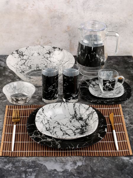 Набор столовый CARINA MARBLE BLACK 44 предмета LUMINARC