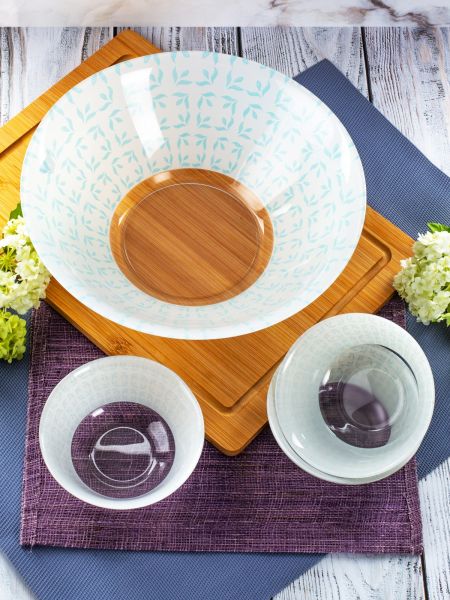 Набор салатников PAMINA 7 предметов (1 салатник 27см + 6 салатников 12см) LUMINARC