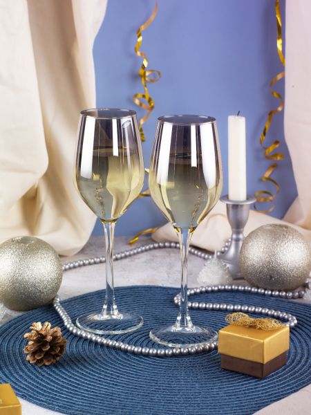 Набор бокалов для вина СЕЛЕСТ СЕРЕБРЯНАЯ ДЫМКА 2шт 270мл LUMINARC