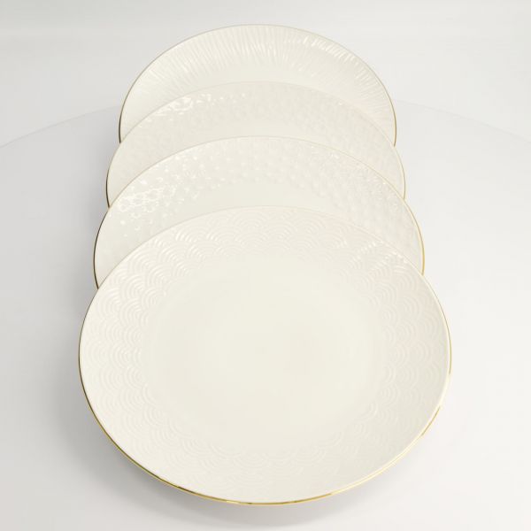 Набор тарелок Nippon White Gold 4 шт 30.5 см, фарфор TOKYO DESIGN

