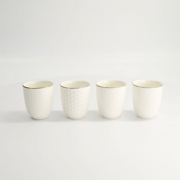 Набор кружек Nippon White Gold 4 шт, 6.7x7.7 см, 170 мл, фарфор TOKYO DESIGN
