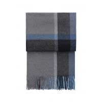 MANHATTAN steel blue/dusty ocean Плед 130/200 , 50% альпака + 40% овечья шерсть + 10% микрофибра, 56