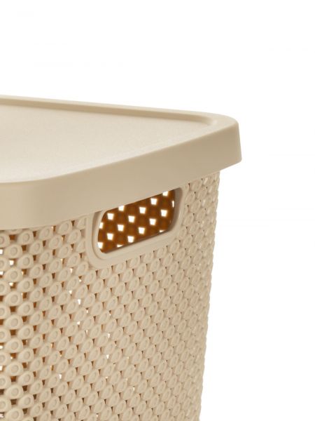 Ящик для хранения DIAMOND латте 7л с крышкой HOBBY LIFE