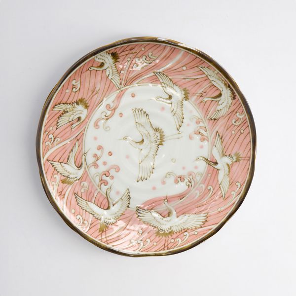 Тарелка Crane Pink 16.5x2 см, фарфор TOKYO DESIGN
