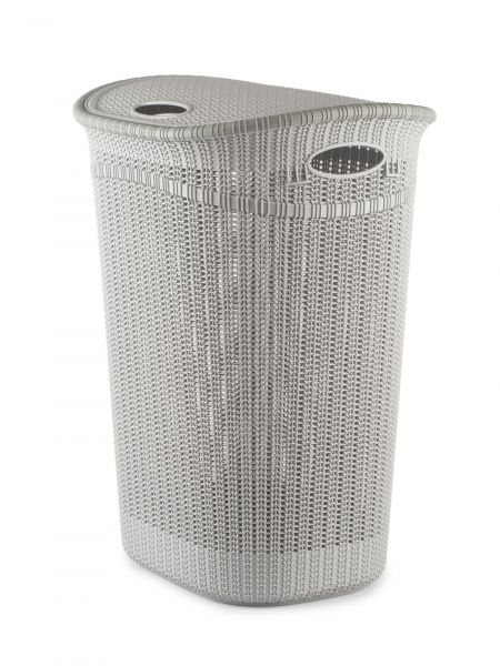 Корзина для белья 52л с крышкой серая ATTRIBUTE