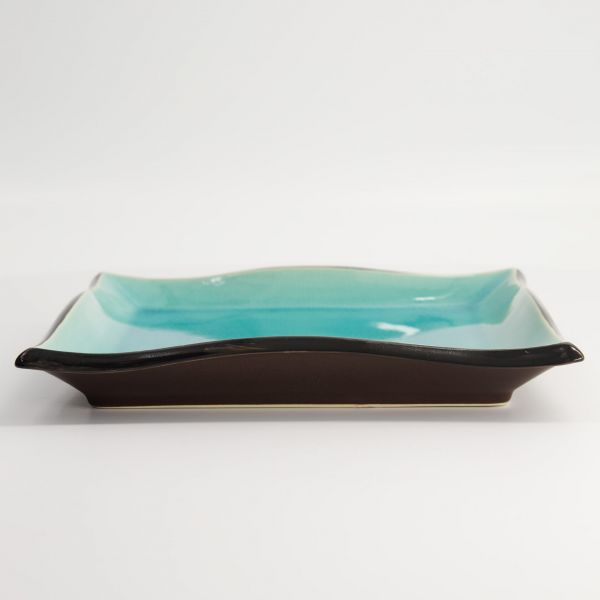 Тарелка Glassy Turquoise 22.2x22.2x3.2 см, керамика TOKYO DESIGN