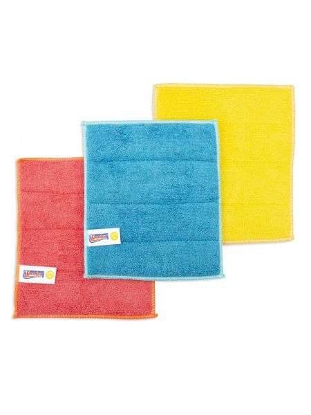 Салфетка микрофибра впитывающая MICROFIBRE PADS 20х17.5см 3шт SPONTEX