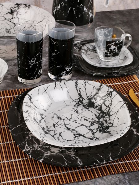 Набор столовый CARINA MARBLE BLACK 44 предмета LUMINARC