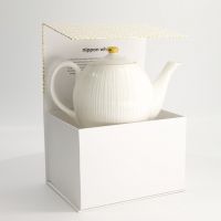 Чайник Nippon White Gold 24x16.5 см, 1300 мл, рисунок Lines, фарфор TOKYO DESIGN